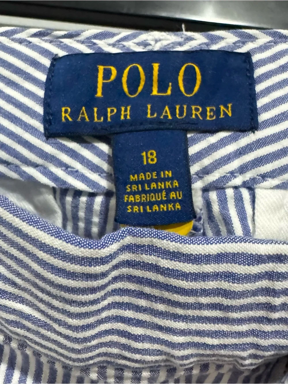 NWT Polo by Ralph Lauren boy‘s Blue Stripe shorts Size 18